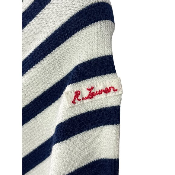 Polo Ralph Lauren Womens Striped Waffle Knit Thermal Maxi Dress M Fit & Flare - Picture 4 of 10